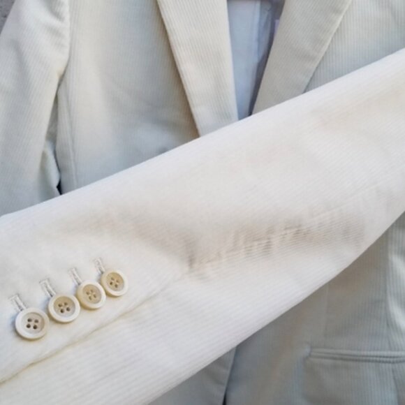 NWT Theory Luxury Old Money Power Jacket Blazer Dover White Modern Corduroy - Picture 16 of 16